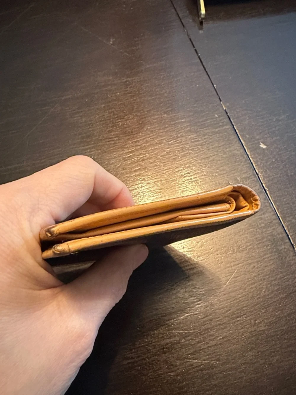 Celine Tan Leather Card Holder Wallet - Picture 9 of 10